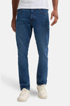 Rechte spijkerbroek in middinblauw denim van Petrol Industries®, met muntzakje aan de voorkant.