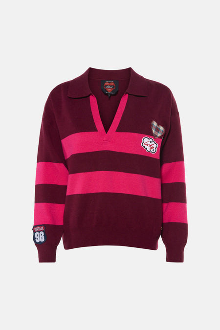 Pull col V - multicolore
