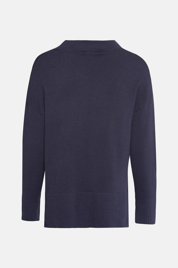 Trui met V-hals Blauw - ZABAIONE