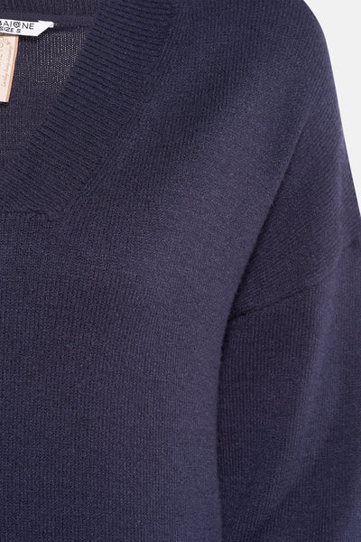 Trui met V-hals Blauw - ZABAIONE