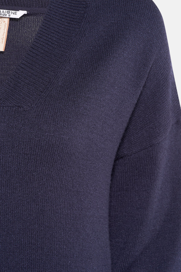 Trui met V-hals Blauw - ZABAIONE