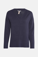 Trui met V-hals Blauw - ZABAIONE