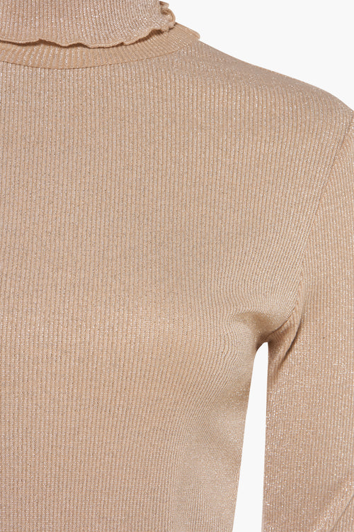 Trui met rolkraag Beige - Molly Bracken