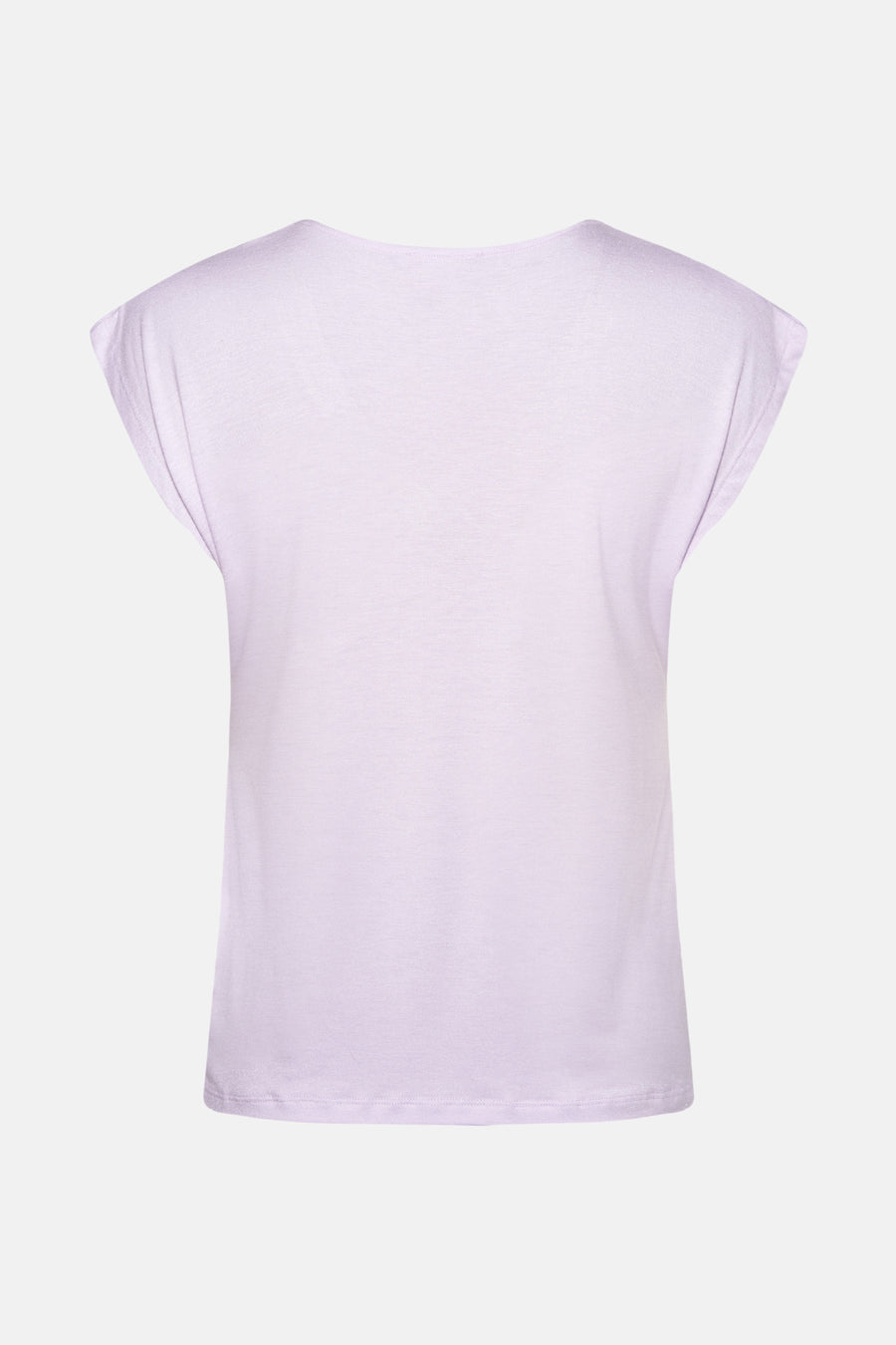 Paars T-shirt met korte mouwen van Molly Bracken, effen, van lichte stof en met een relaxte pasvorm.
