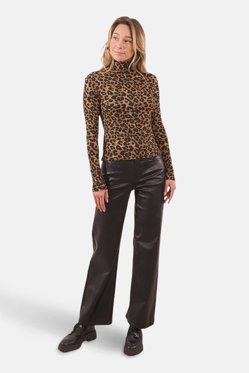 Pull met rolkraag - multicolor