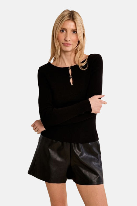 Pull col O - noir
