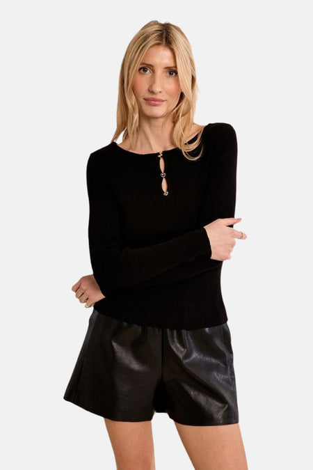 Pull col O - noir
