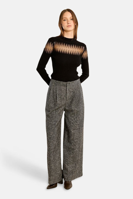 Pull O-hals - zwart