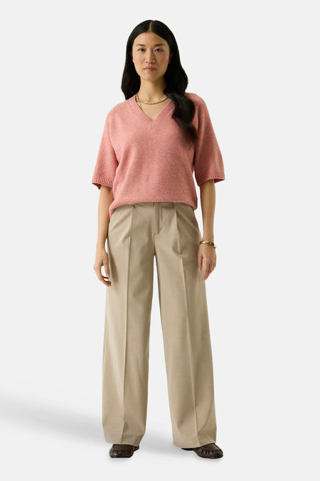 Trui met V-hals corail - GARCIA