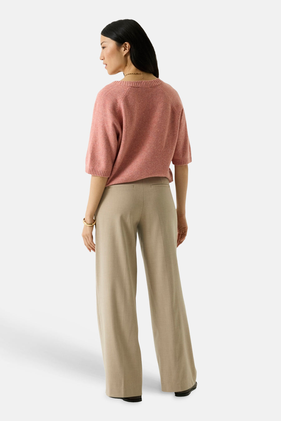 Pull col V corail - GARCIA