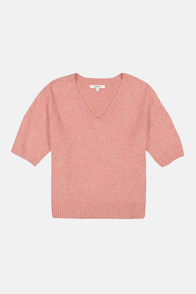 Pull col V corail - GARCIA
