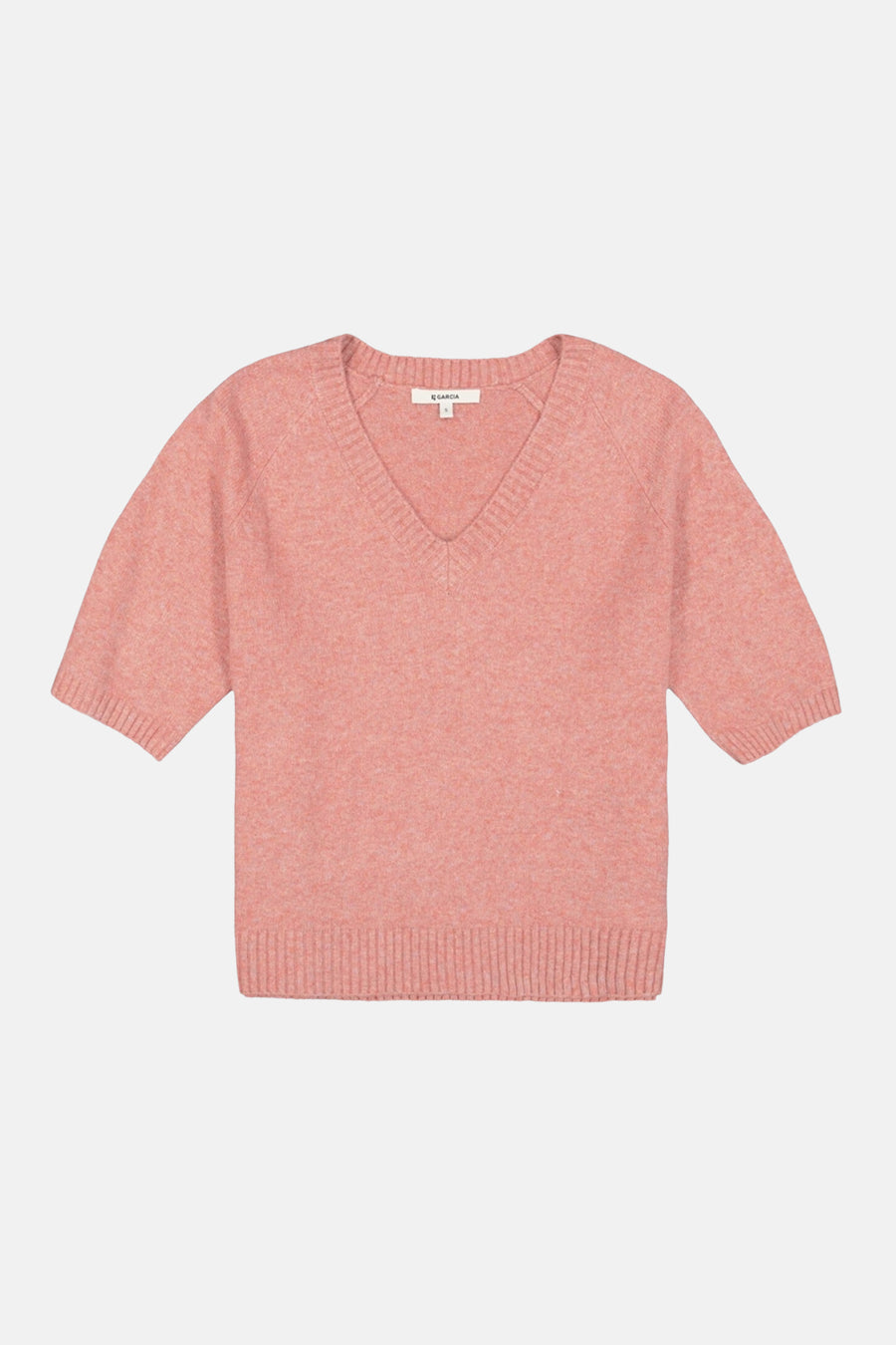 Pull col V corail - GARCIA