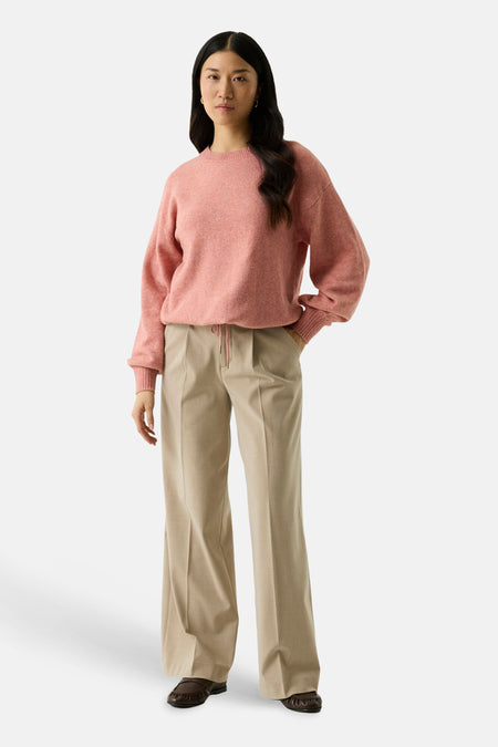 Trui met ronde hals corail - GARCIA