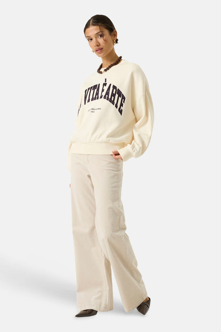 Sweat col O - écru