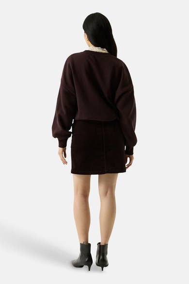 Sweat col rond brun - GARCIA