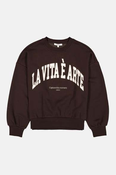 Sweat col rond brun - GARCIA