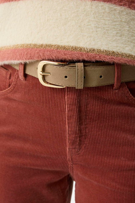 Dames acc. riemen pants taupe - GARCIA
