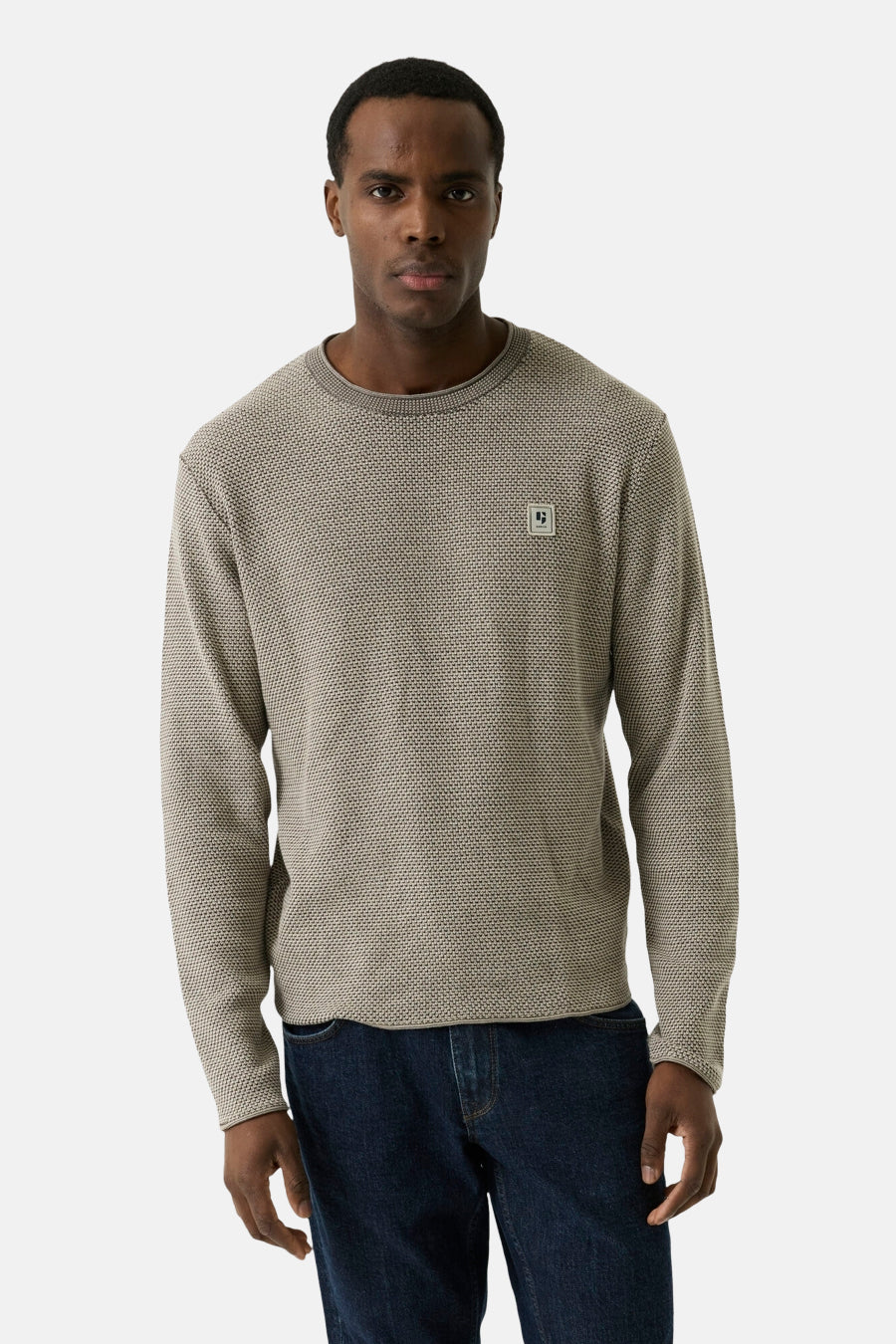 Pull col rond beige - GARCIA
