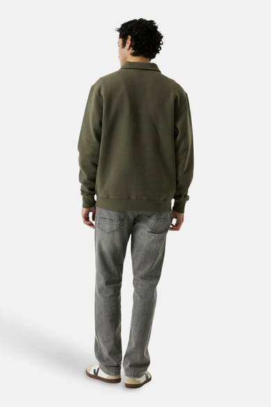 Sweater O-hals - faded olive