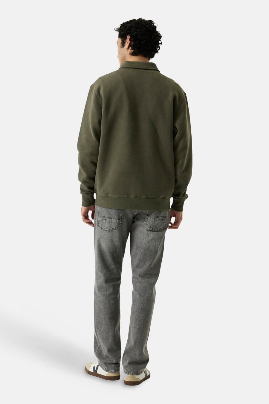 Sweater O-hals - faded olive