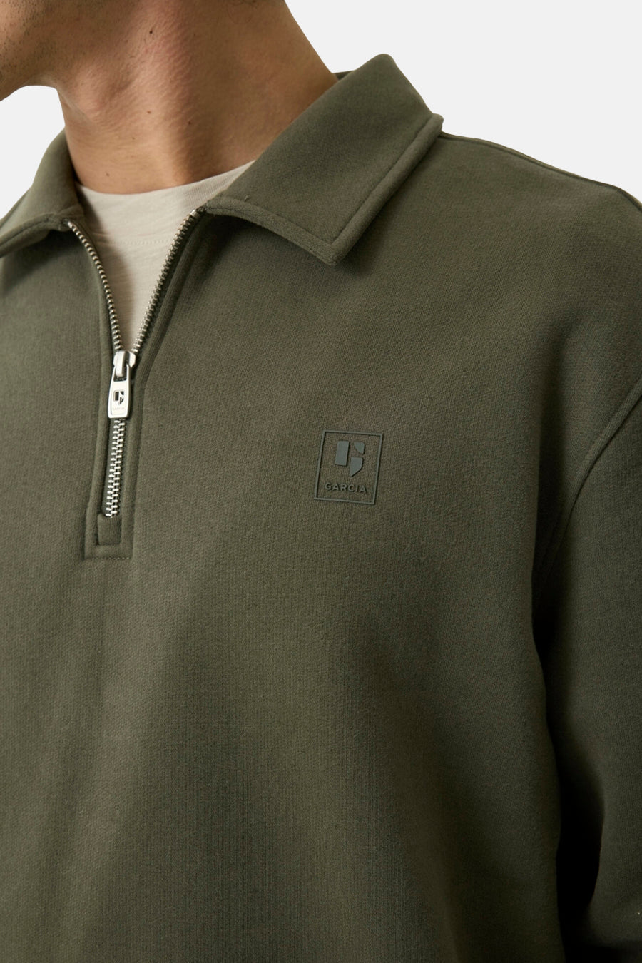Sweater O-hals - faded olive