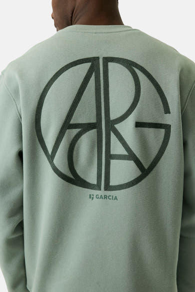 Sweat col O - vert