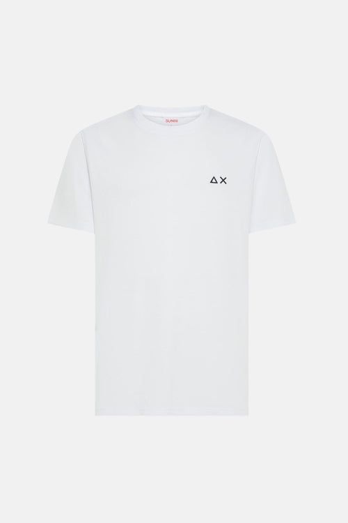 T-shirt blanc de SUN 68, avec logo discret sur la poitrine.