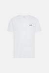 Wit T-shirt van SUN 68, met discreet logo op de borst.