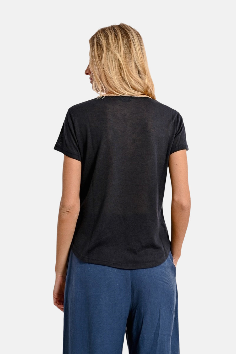 Top uni manches courtes Noir - Molly Bracken