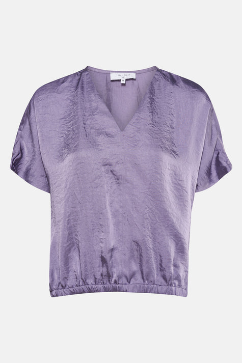 Blouse met korte mouwen - paars