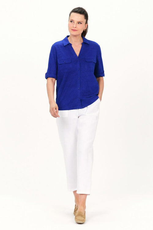 Chemisier (manches courtes) Bleu - CAROLL