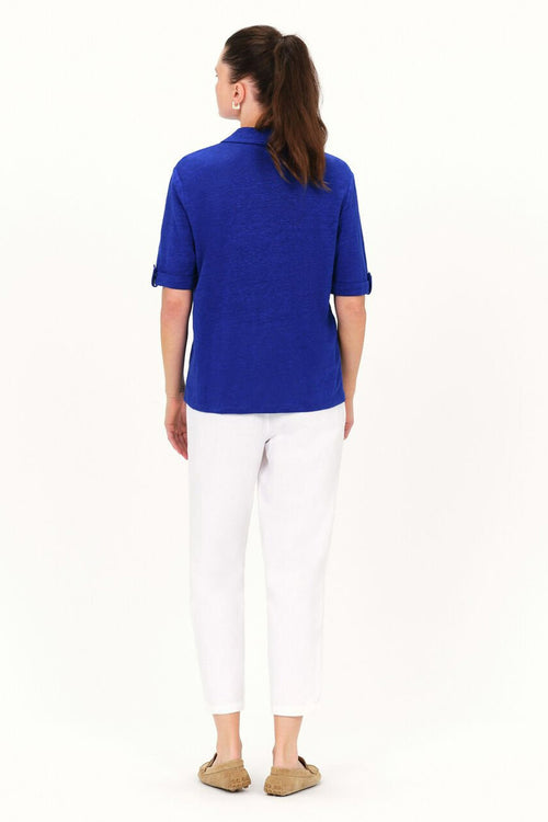 Chemisier (manches courtes) Bleu - CAROLL