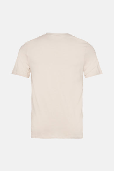 Beige T-shirt met korte mouwen van LYLE & SCOTT, van achteren gezien.