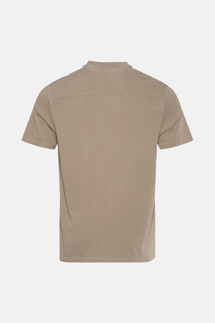 T-shirt beige met korte mouwen van LYLE & SCOTT, met een opneming bovenop de rug.
