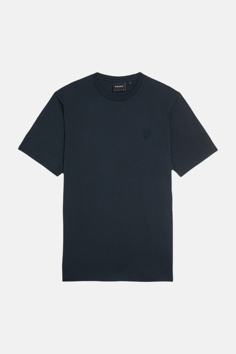 Lyle & Scott blauw T-shirt met korte mouwen en klein geborduurd logo op de borst.