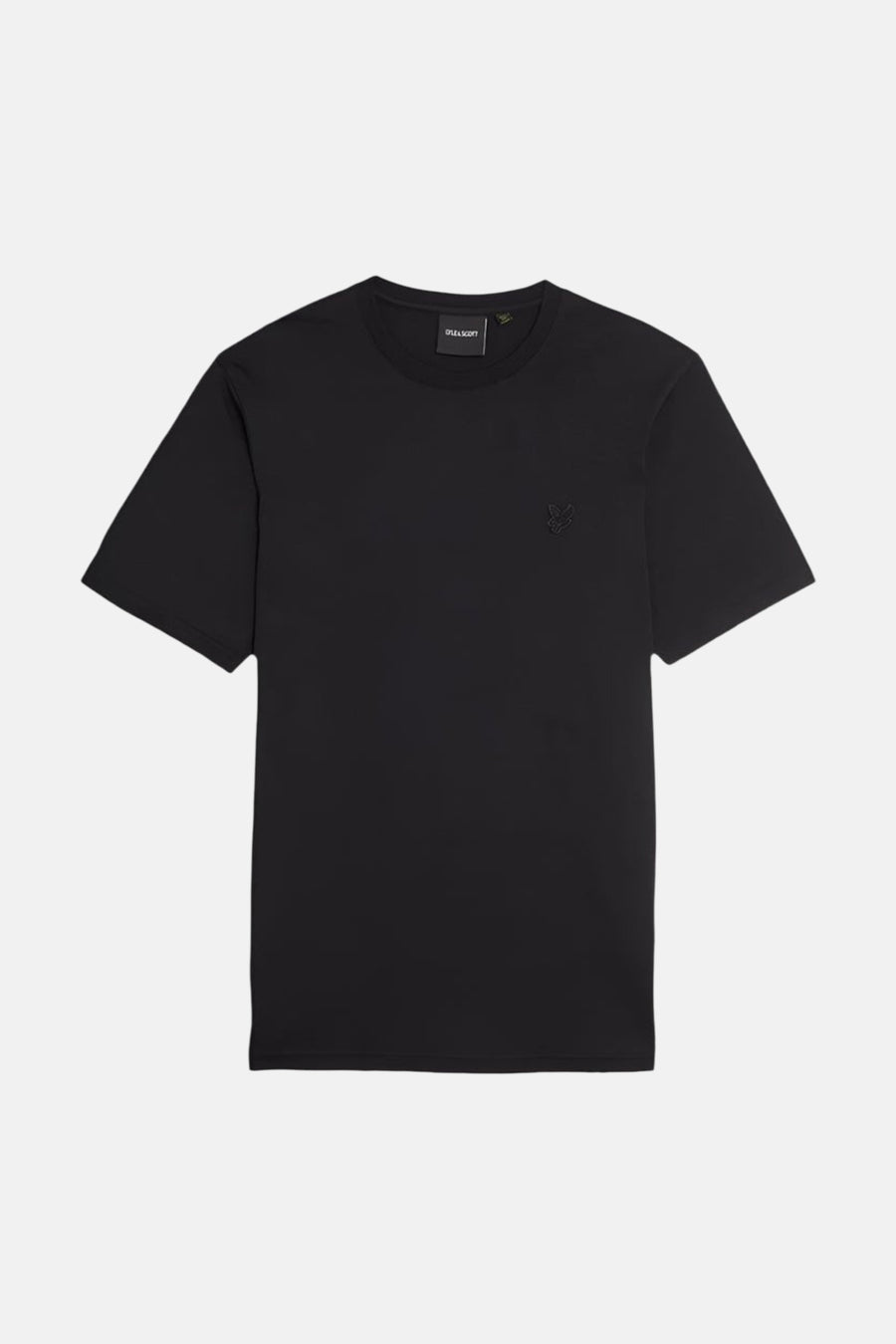 Zwart T-shirt met korte mouwen van Lyle & Scott met een klein, toon-op-toon logo op de borst.