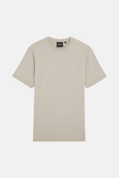 T-shirt à manches courtes gris de LYLE & SCOTT, avec petit logo brodé sur la poitrine.
