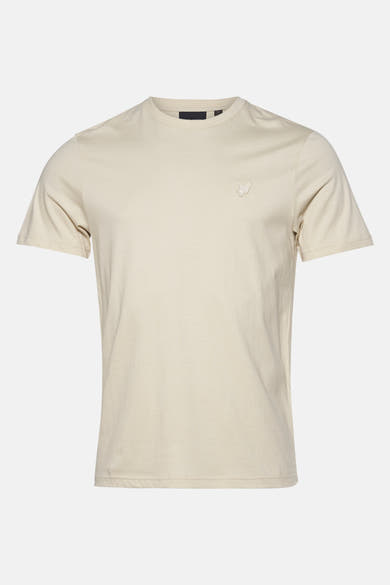 Beige T-shirt met korte mouwen van LYLE & SCOTT, met toon-op-toon geborduurd logo.