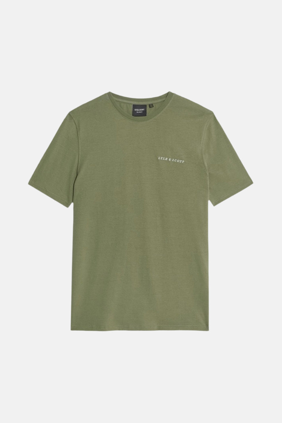 Groen T-shirt met korte mouwen van LYLE & SCOTT, met geborduurd logo op de borst.