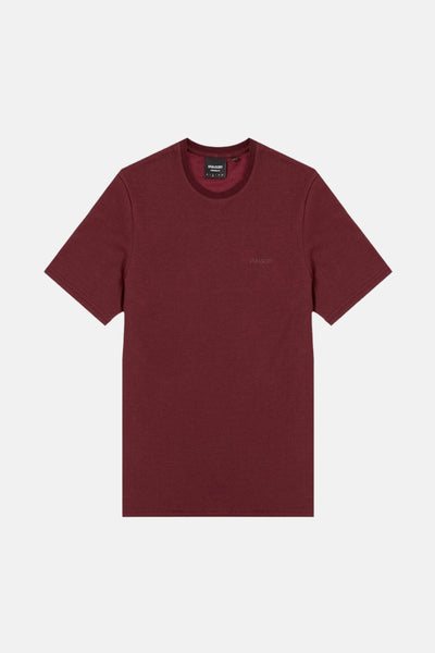 Bordeaux T-shirt met korte mouwen van LYLE & SCOTT, met discreet logo op de borst.
