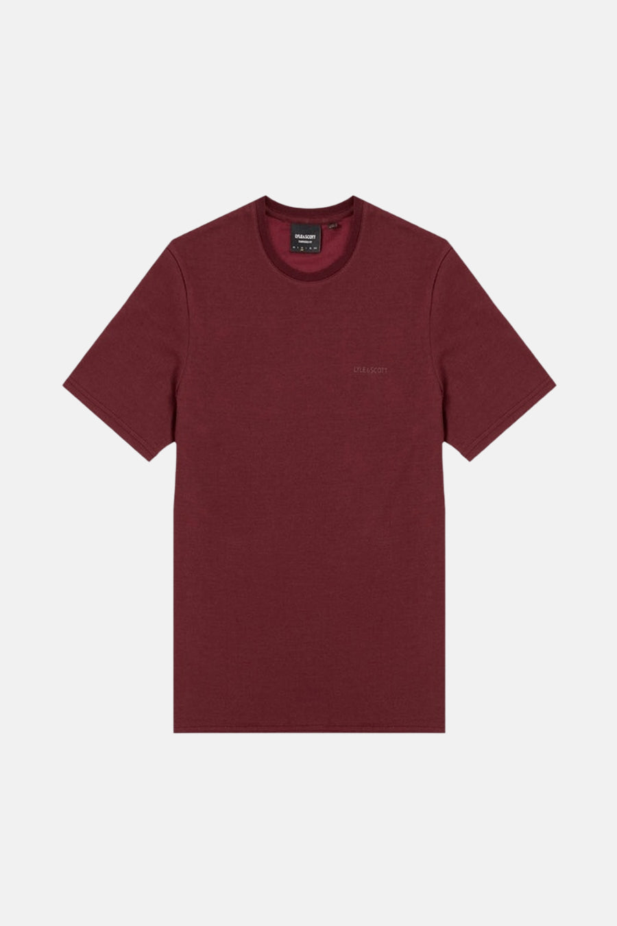 Bordeaux T-shirt met korte mouwen van LYLE & SCOTT, met discreet logo op de borst.