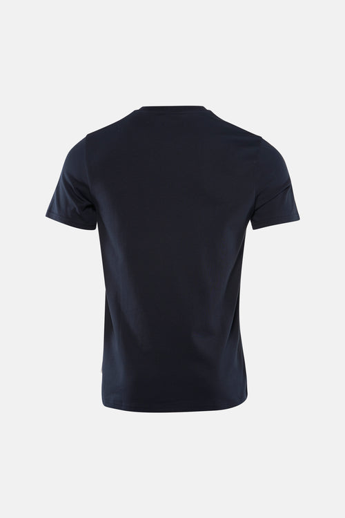 T-shirt bleu à manches courtes de LYLE & SCOTT, vue arrière, sur fond uni.