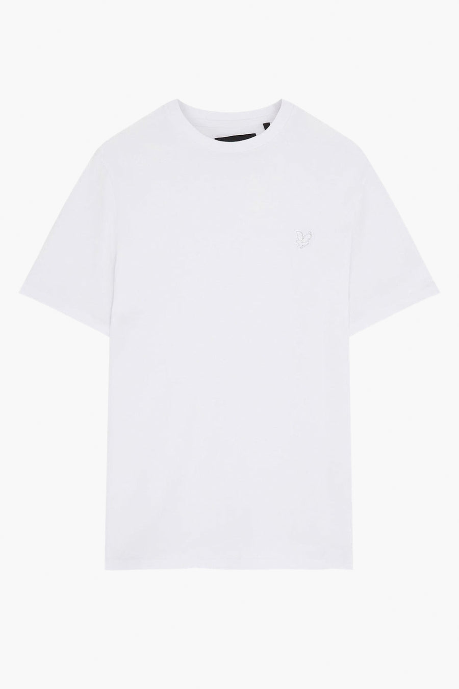 T-shirt blanc à manches courtes de Lyle & Scott, avec un petit logo discret.
