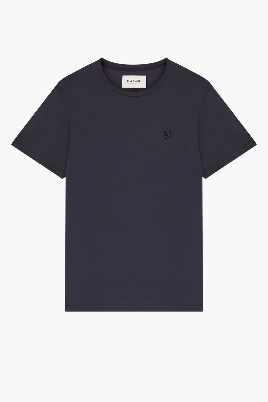 T-shirt bleu à manches courtes de LYLE & SCOTT, avec un petit logo brodé sur la poitrine.