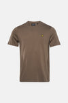 T-shirt kaki à manches courtes de LYLE & SCOTT, avec un logo brodé sur la poitrine.