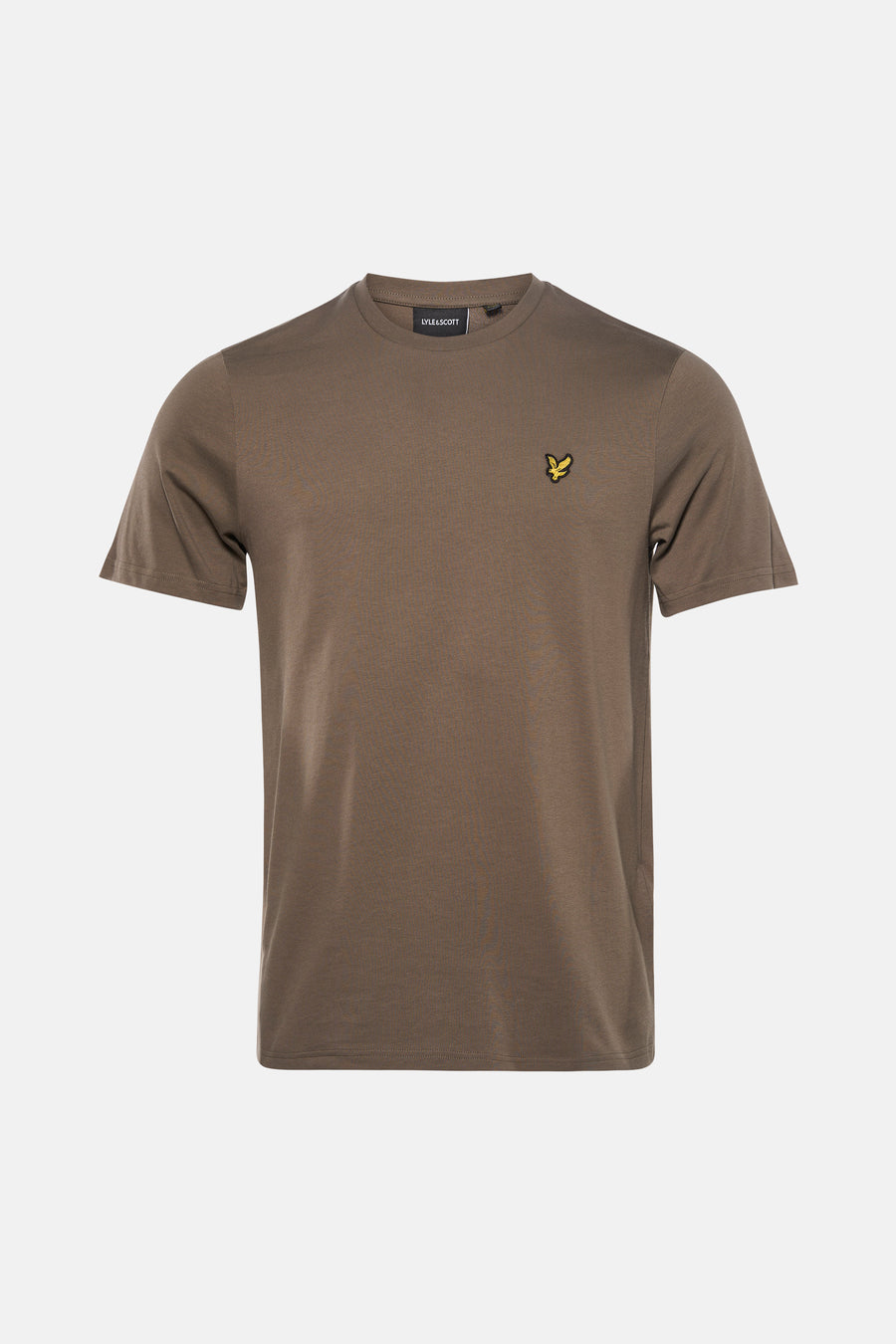 T-shirt kaki à manches courtes de LYLE & SCOTT, avec un logo brodé sur la poitrine.