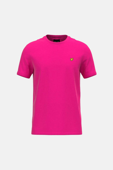 Roze T-shirt met korte mouwen van LYLE & SCOTT met een discreet logo op de borst.