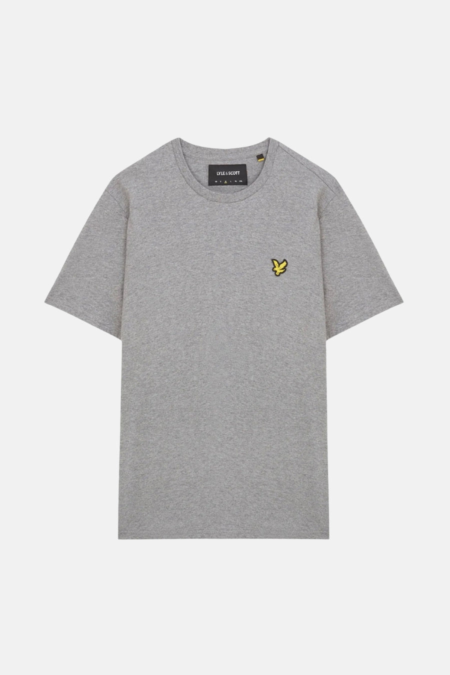 T-shirt gris à manches courtes de LYLE & SCOTT avec logo brodé sur la poitrine.
