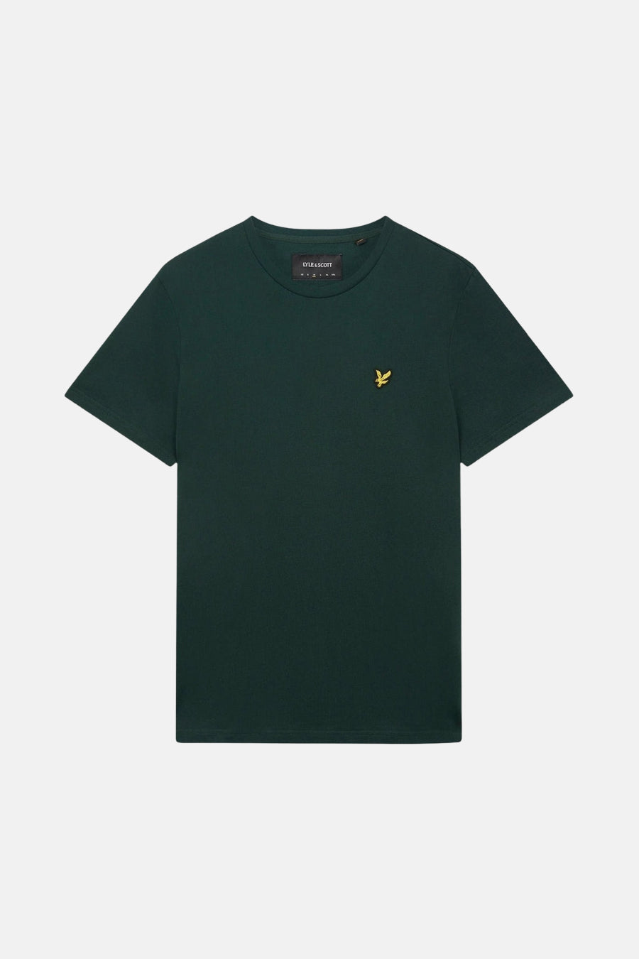 Groen T-shirt met korte mouwen van Lyle & Scott, met een geborduurd logo op de borst.