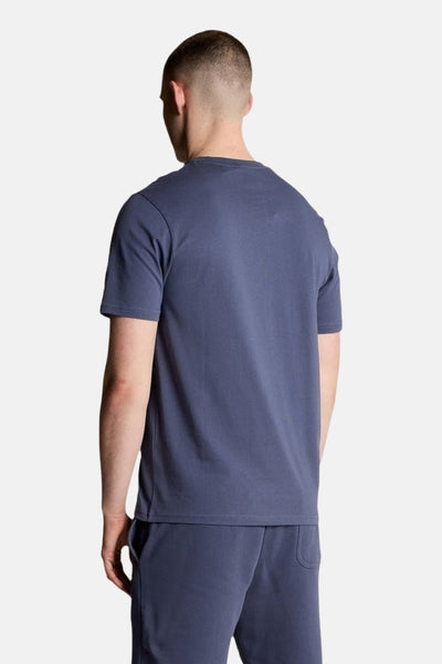 T-shirt bleu à manches courtes de LYLE & SCOTT, vue de dos.